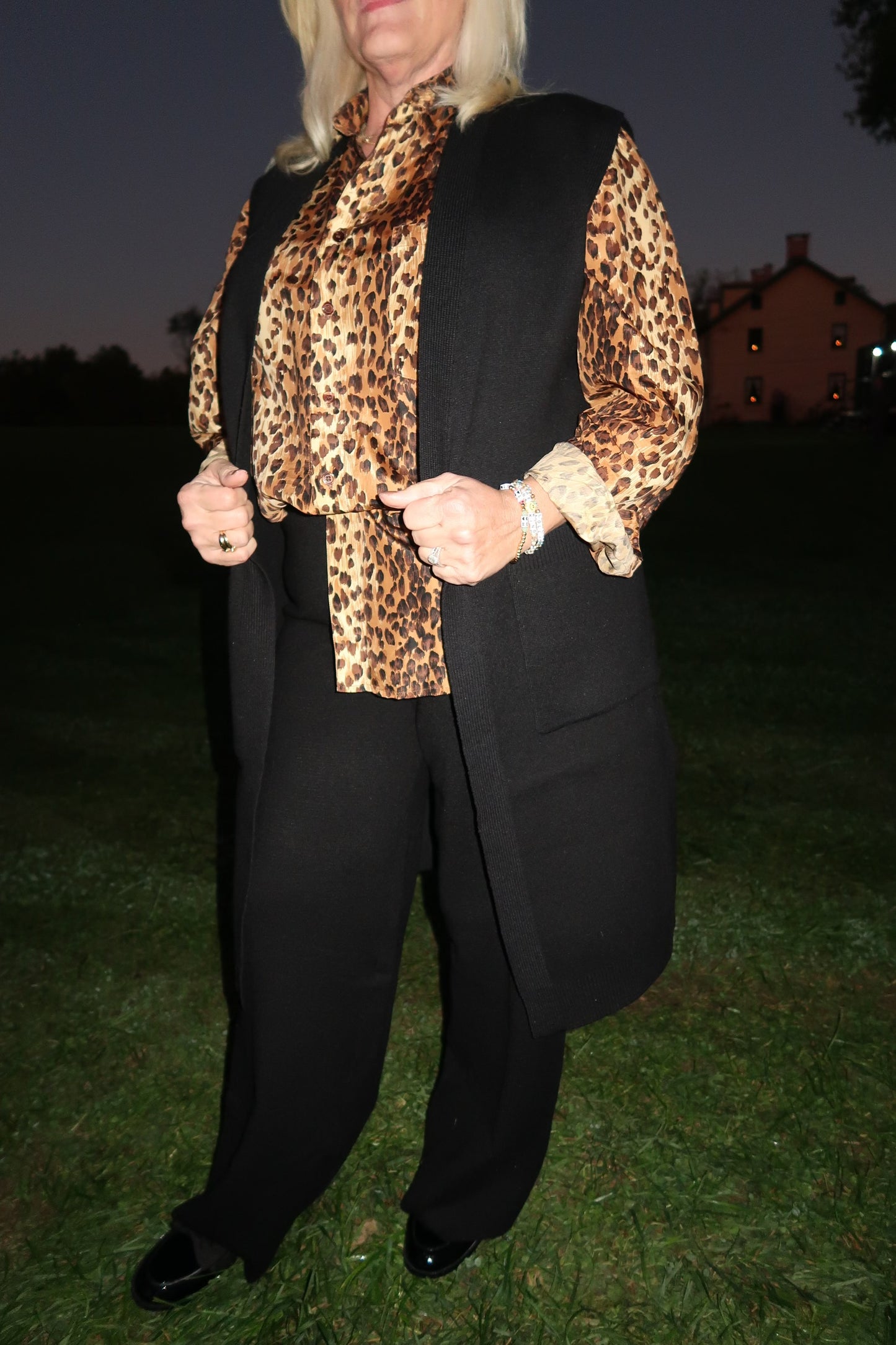 Jacquelyn Sweater Vest - Black