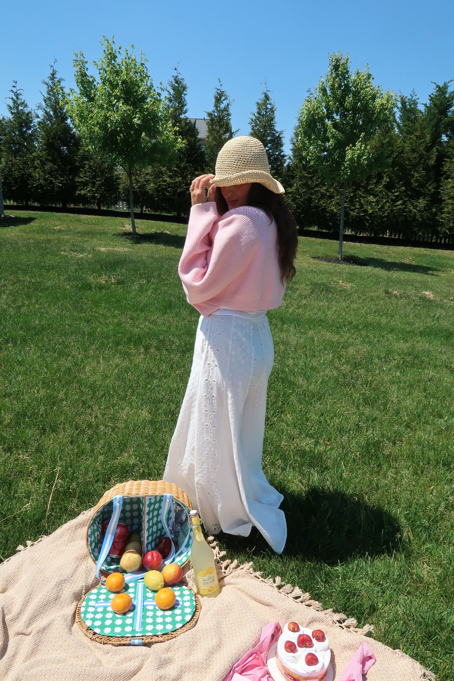 Summer Garden Shrug- Baby Pink