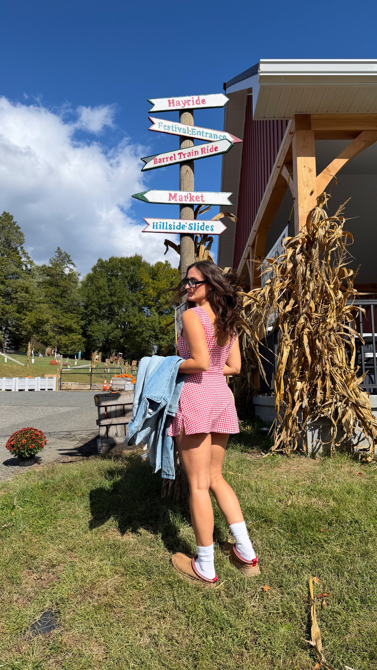 Gingham Active Romper- Red