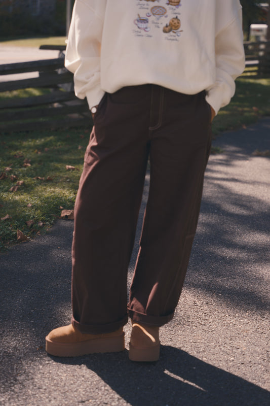 Brownie Points Barrel Pants