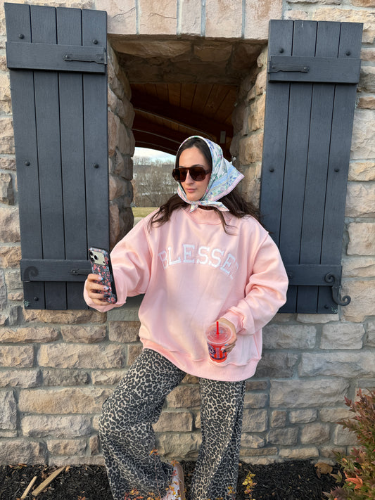 Heritage Crew Neck- Light Pink