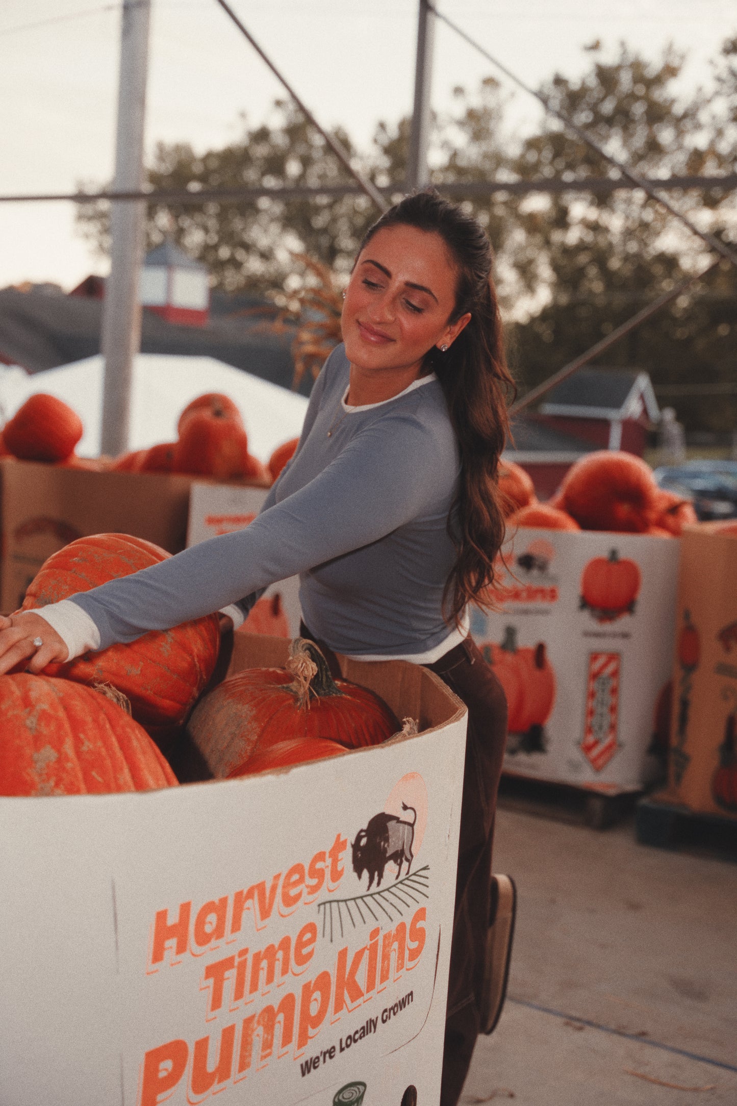 Layered Long Sleeve- Slate Blue