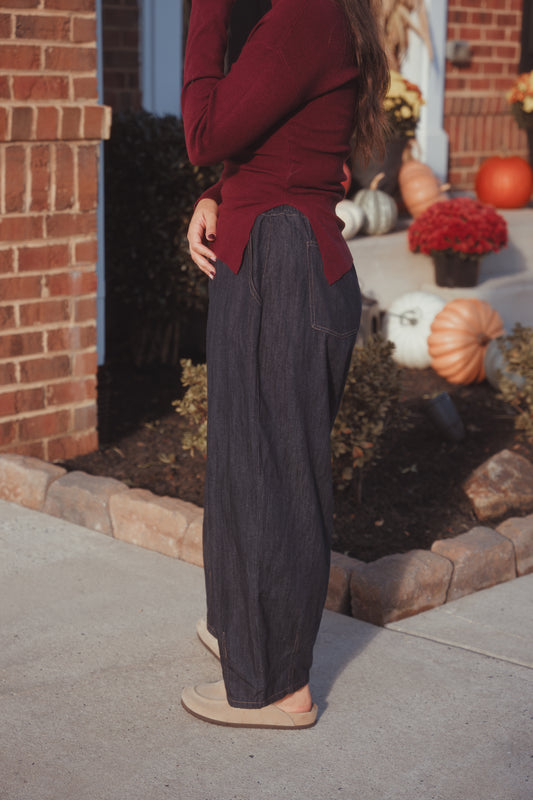 Indigo Dark Denim Pants