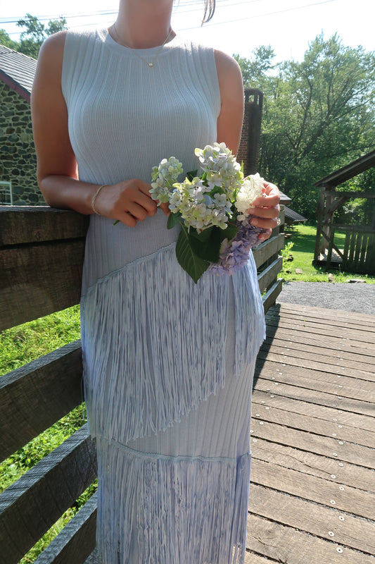 Sky Blue Knit Maxi