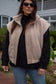 Oversized Sherpa Vest- Taupe