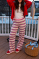 Coastal Candy Knit Pants- Red RESTOCKED
