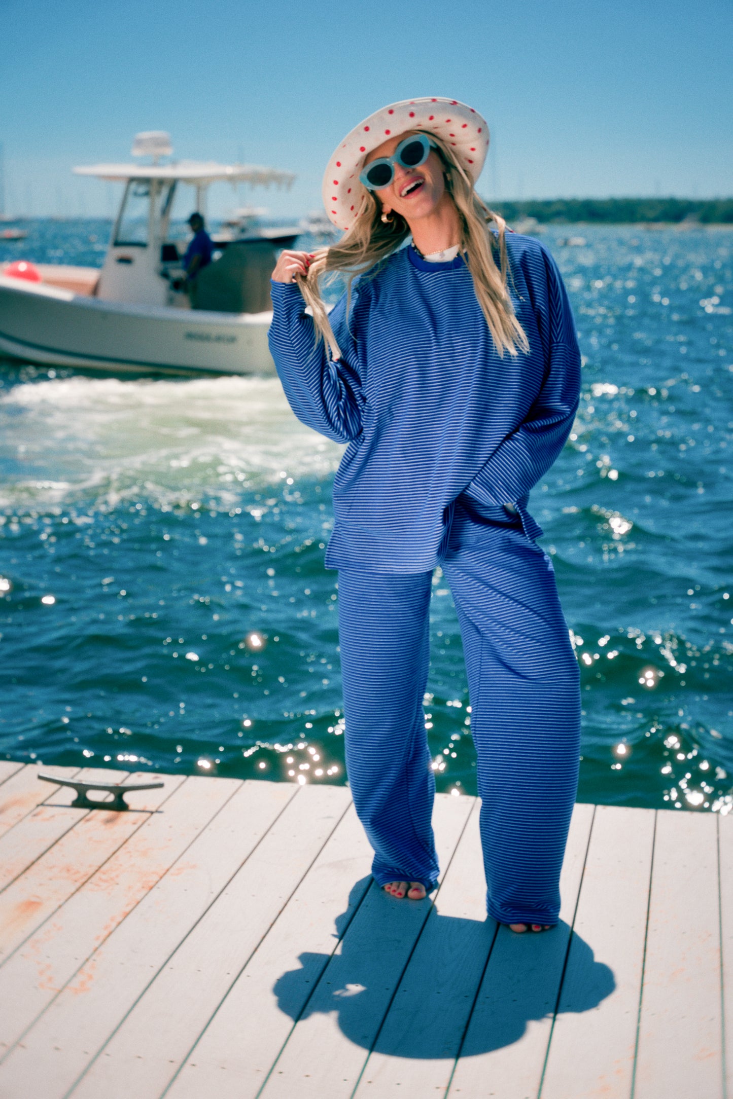 Varsity Lounge Pant- Royal Blue