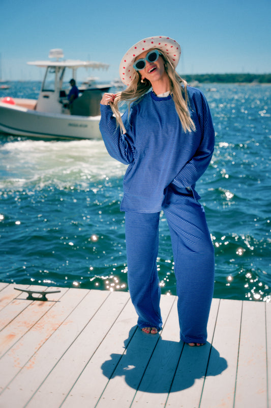 Varsity Lounge Pant- Royal Blue