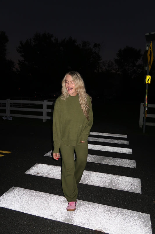 Olive Sweater Set