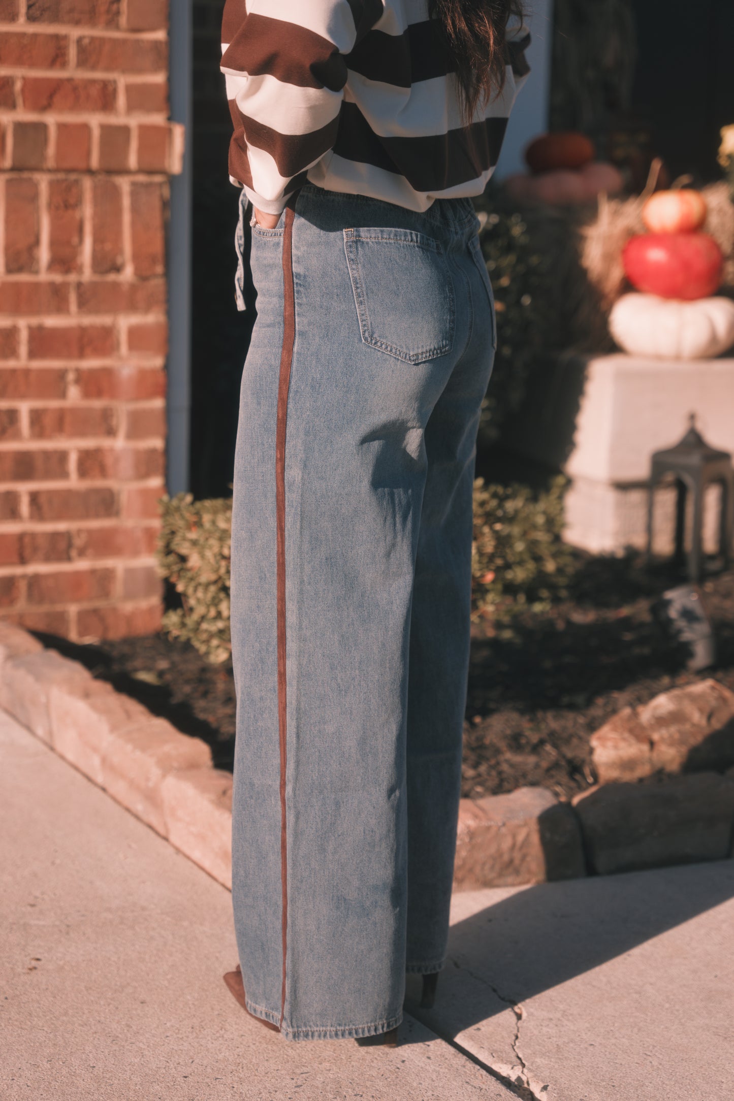 Bridget Suede Stripe Jeans