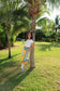 Elastic Waist Tropical Pant