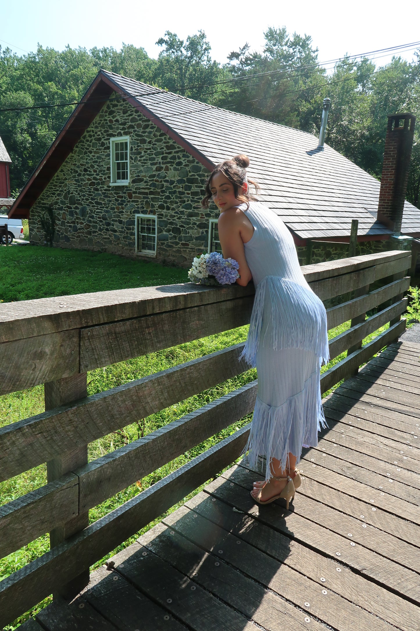 Sky Blue Knit Maxi