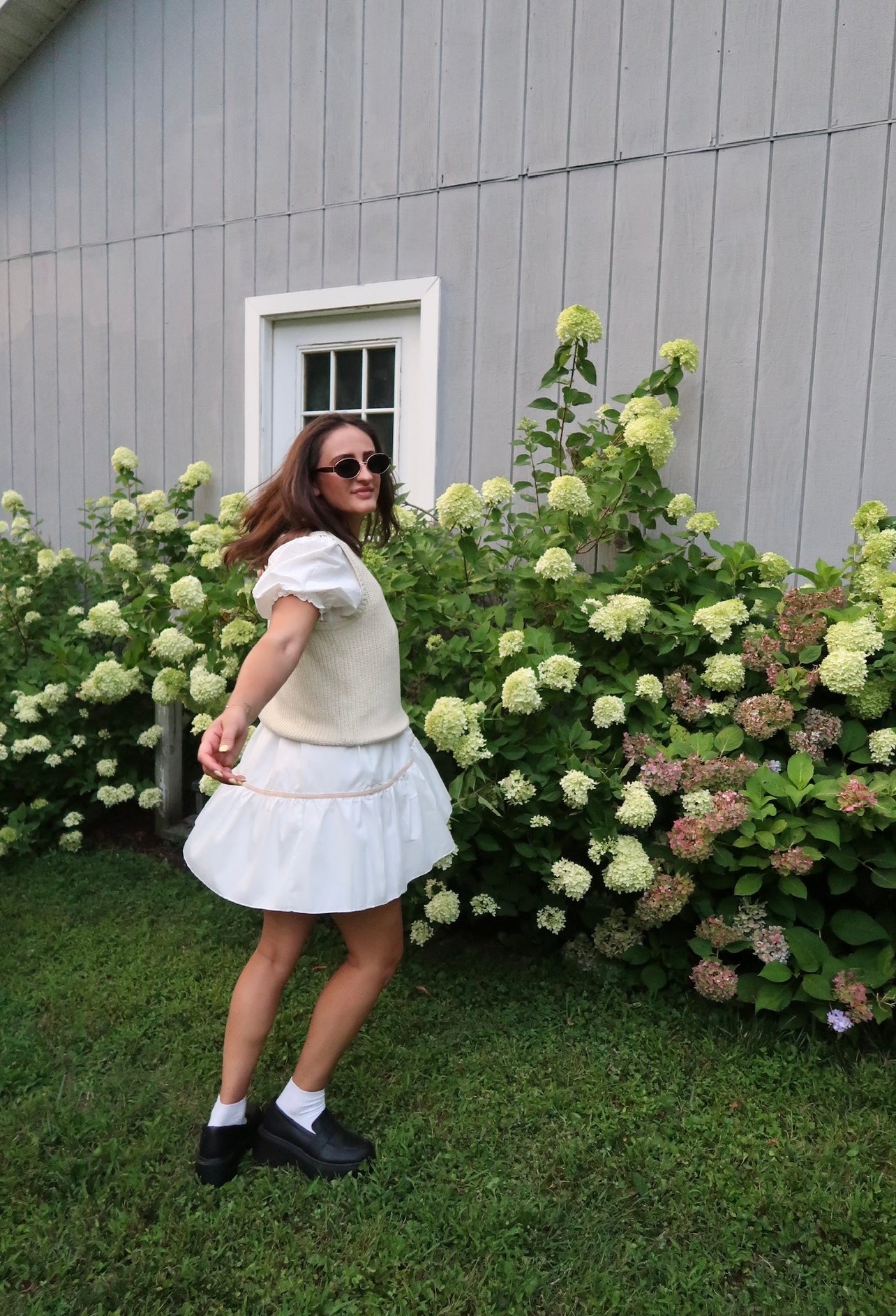 Taupe Linen Puff Sleeve Sweater