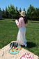 Summer Garden Shrug- Baby Pink