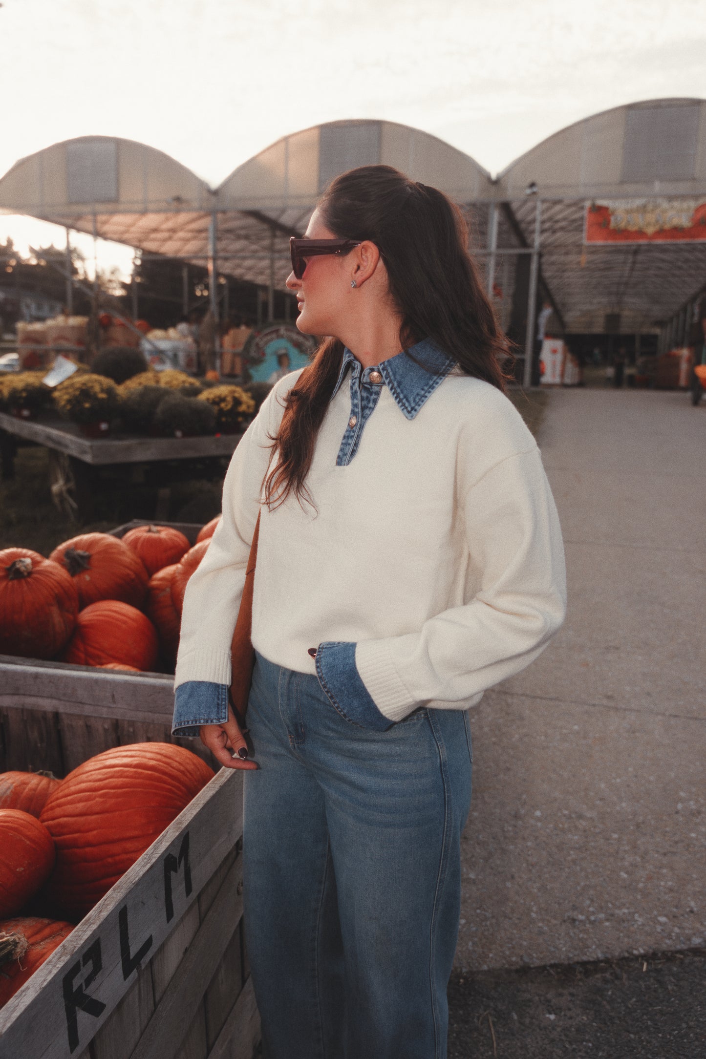Blair Denim Contrast Sweater