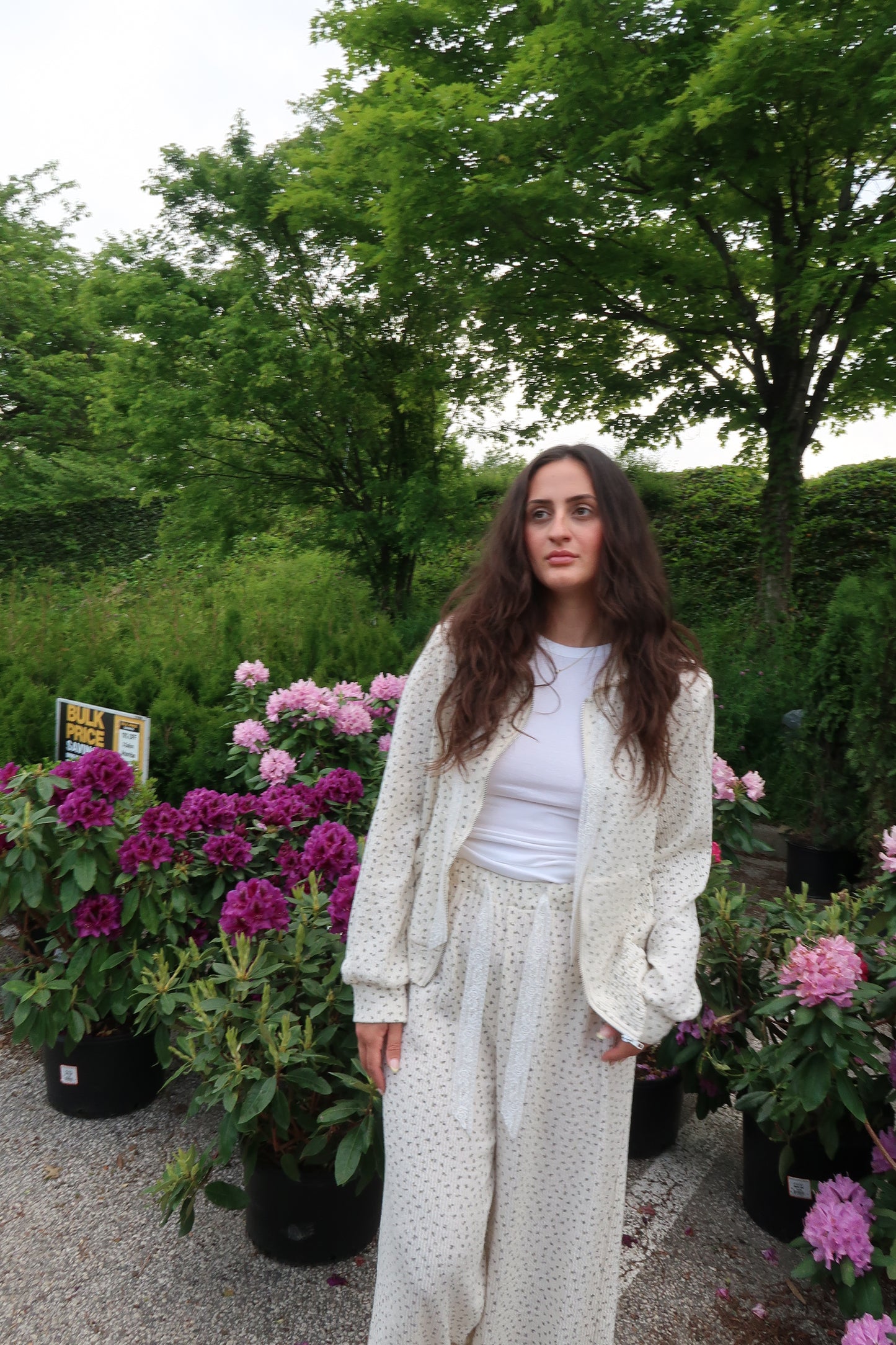 Cream Floral Lounge Set