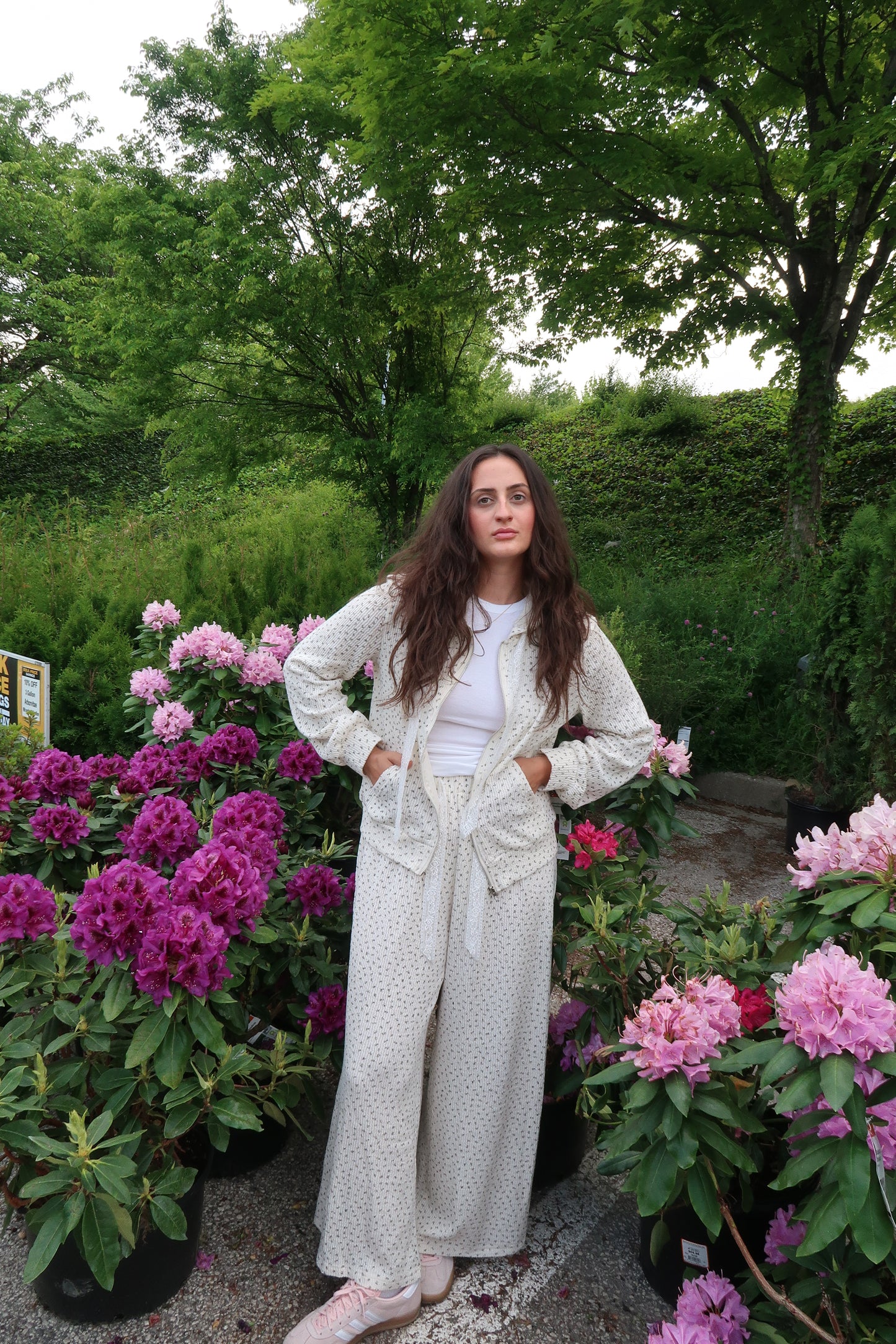 Cream Floral Lounge Set