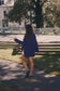 Oversized Heather Mockneck-Navy