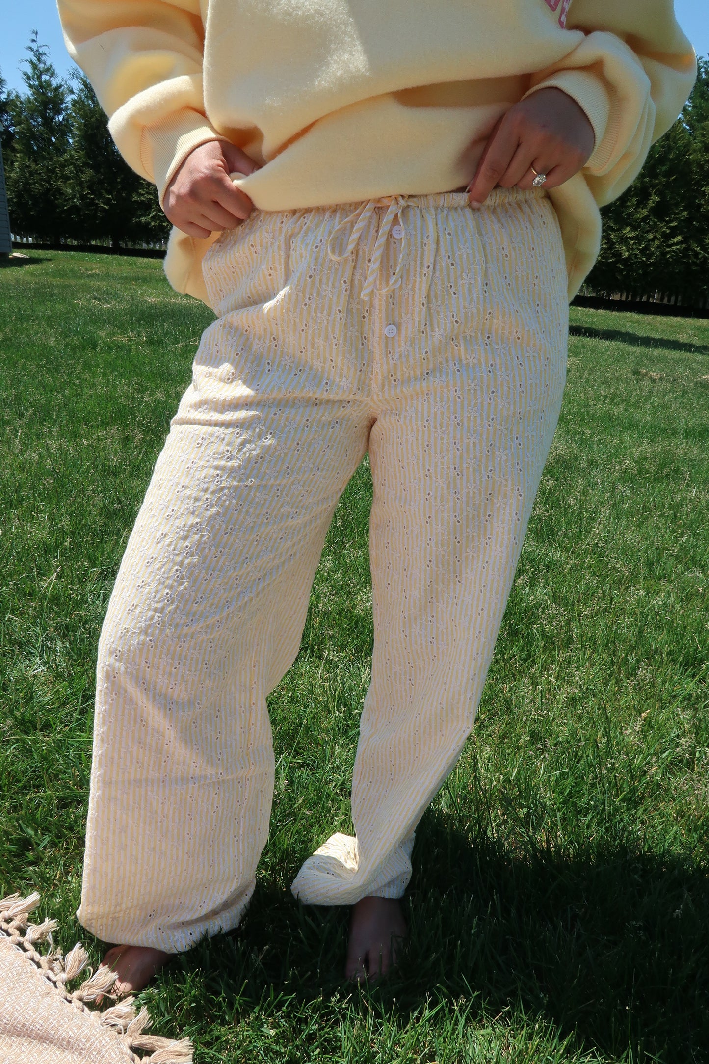 Marigold Muse Eyelet Pant