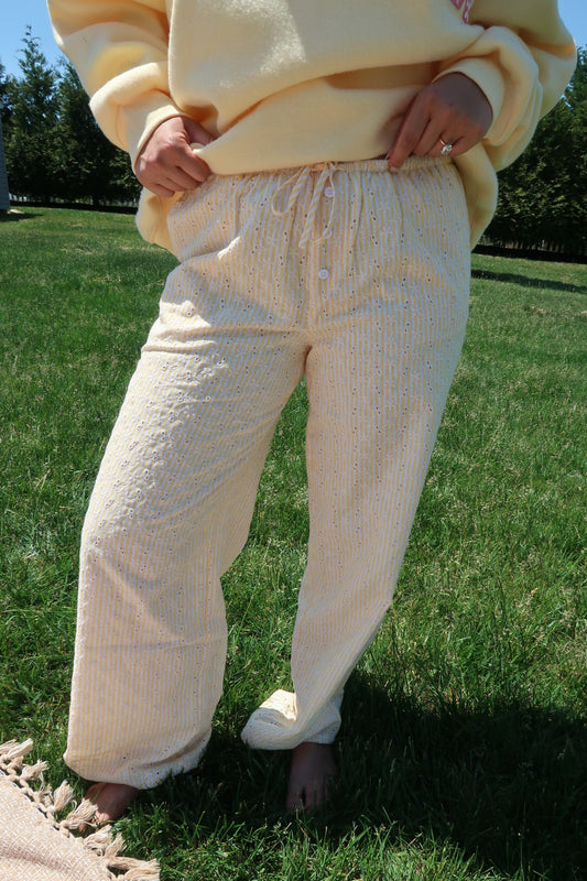 Marigold Muse Eyelet Pant
