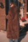 Aspen Faux Fur Coat- Brown