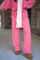 Varsity Lounge Pant-Red/Pink