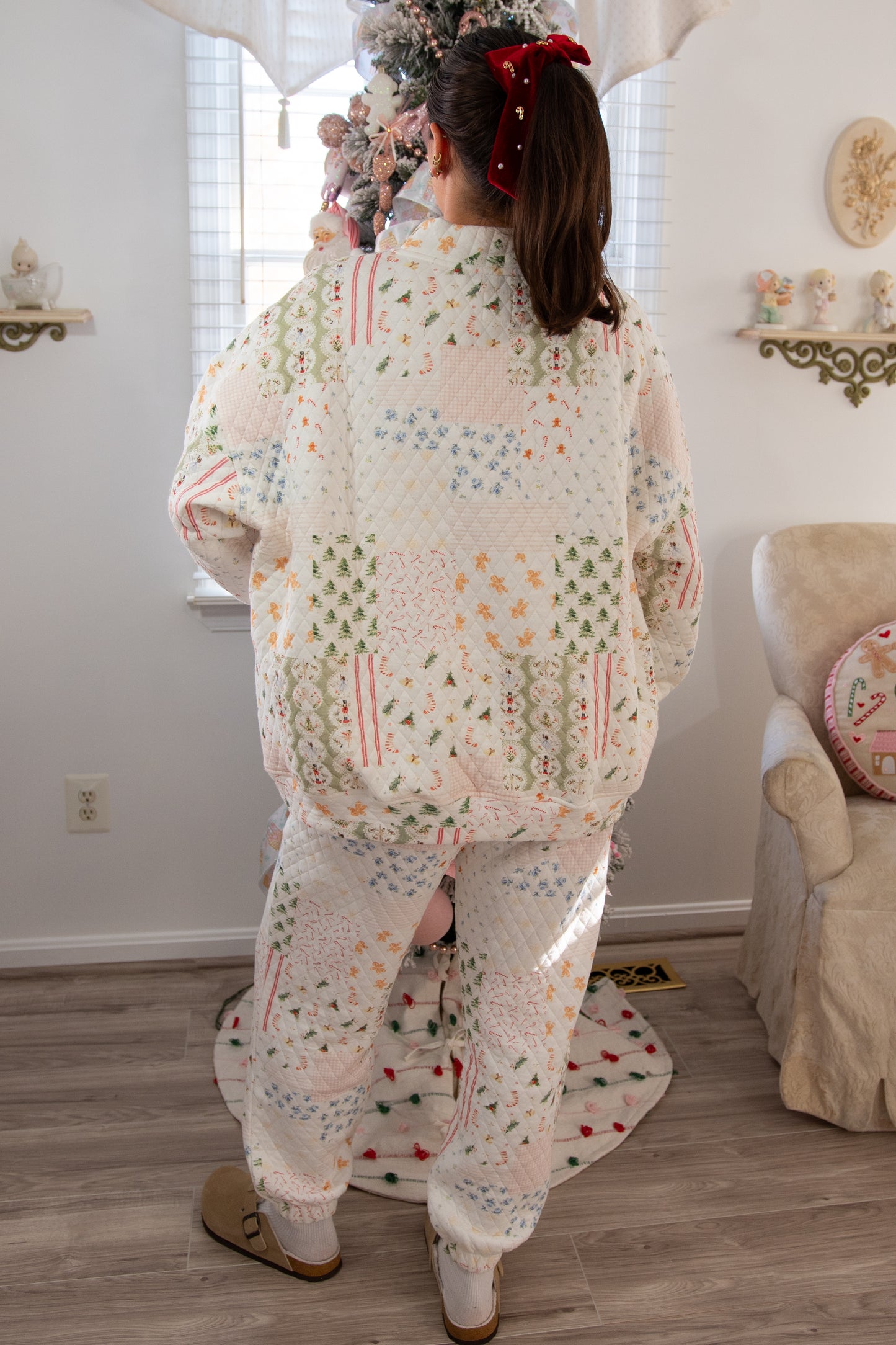 Making Spirits Bright Quilted Mock Neck