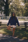Oversized Heather Mockneck-Navy