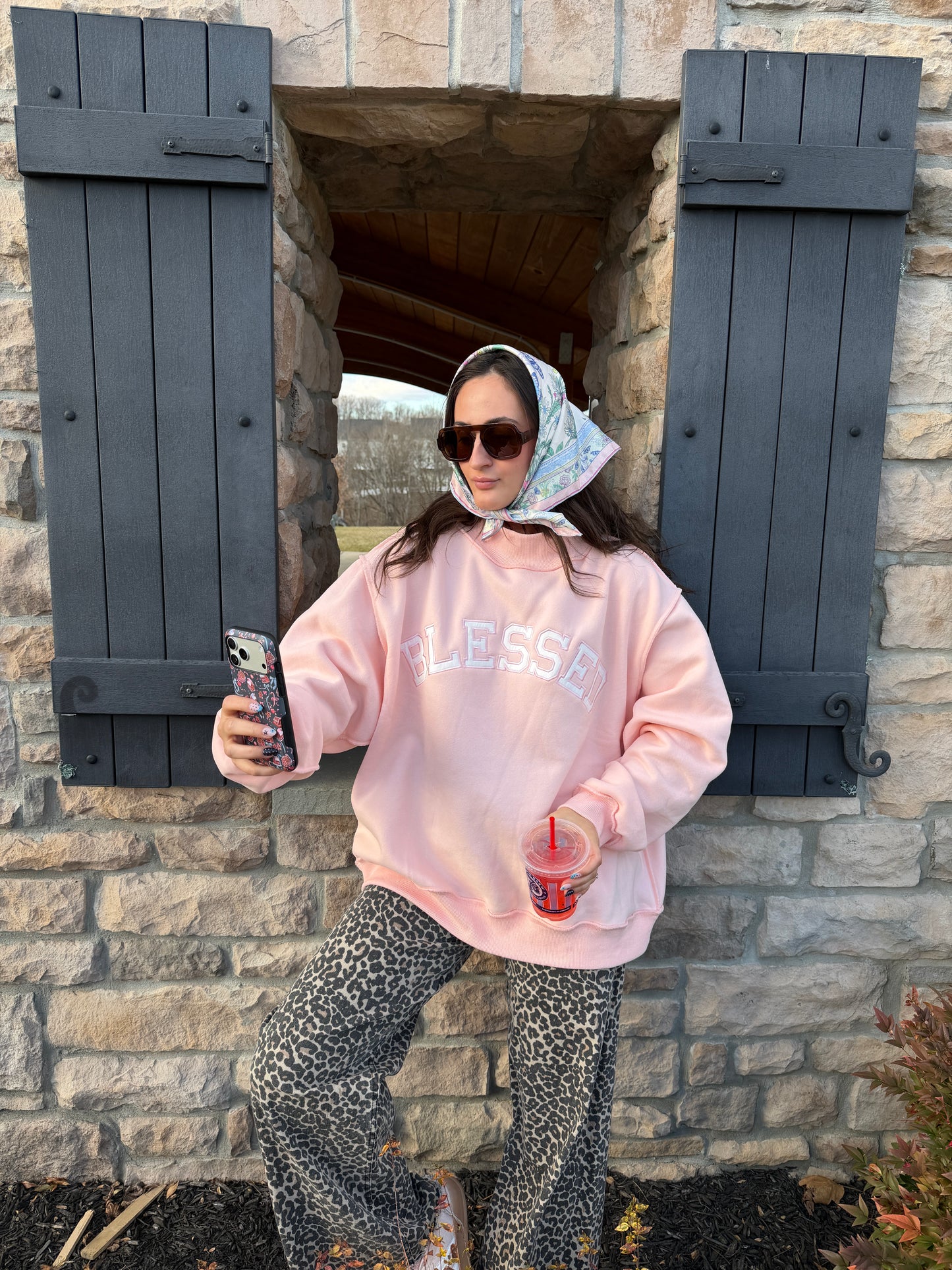 Heritage Crew Neck- Light Pink