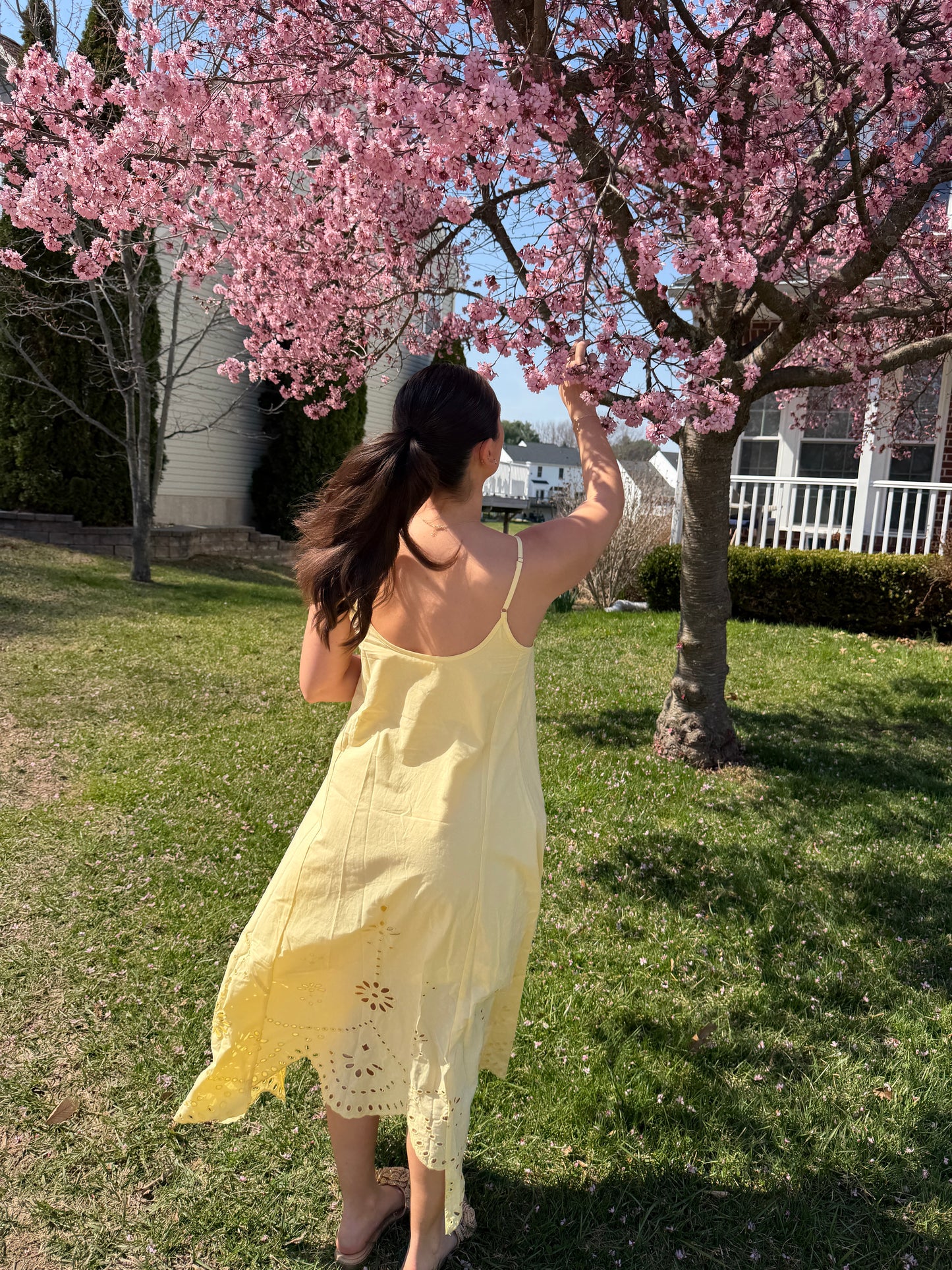 Sunshine Bloom Eyelet Midi