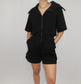 Short Sleeve Full Zip Romper