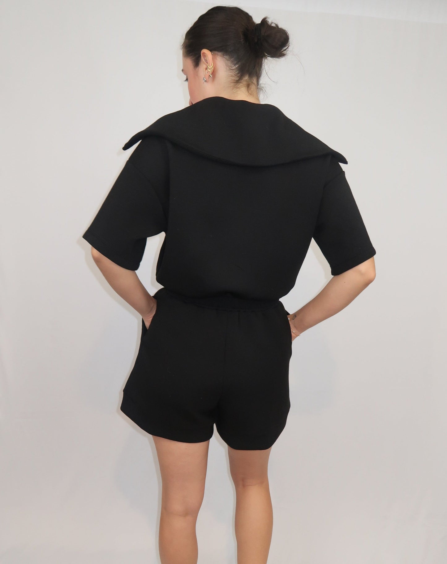 Short Sleeve Full Zip Romper