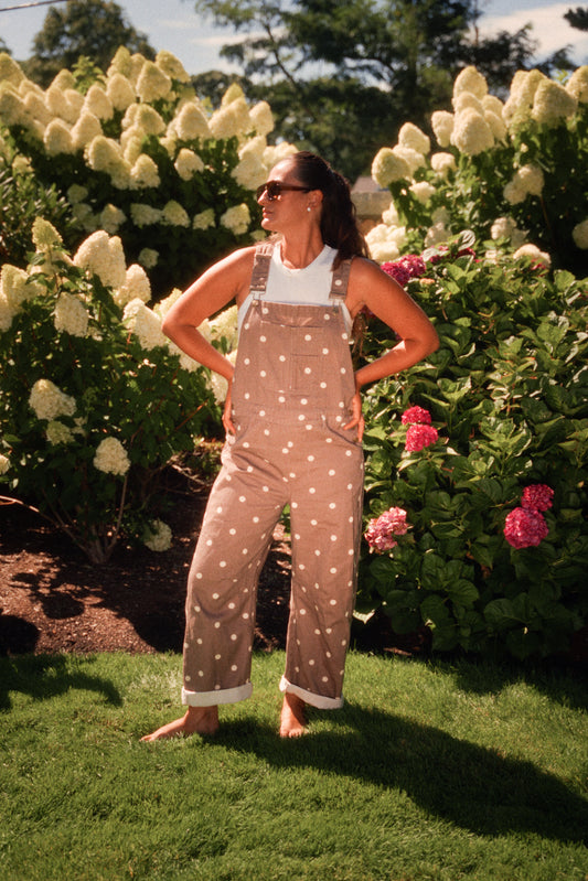Orchard Overalls- Brown/Cream