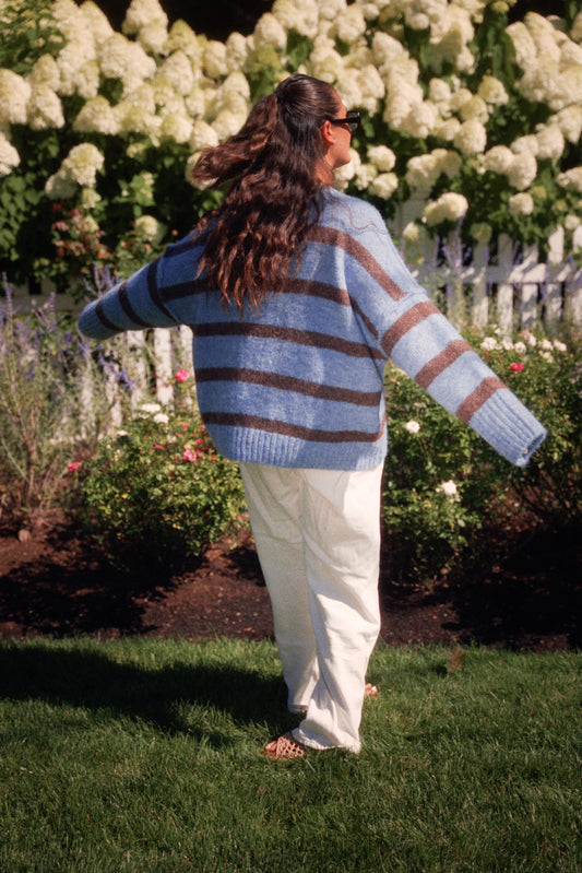 Blue Willow Stripe Sweater