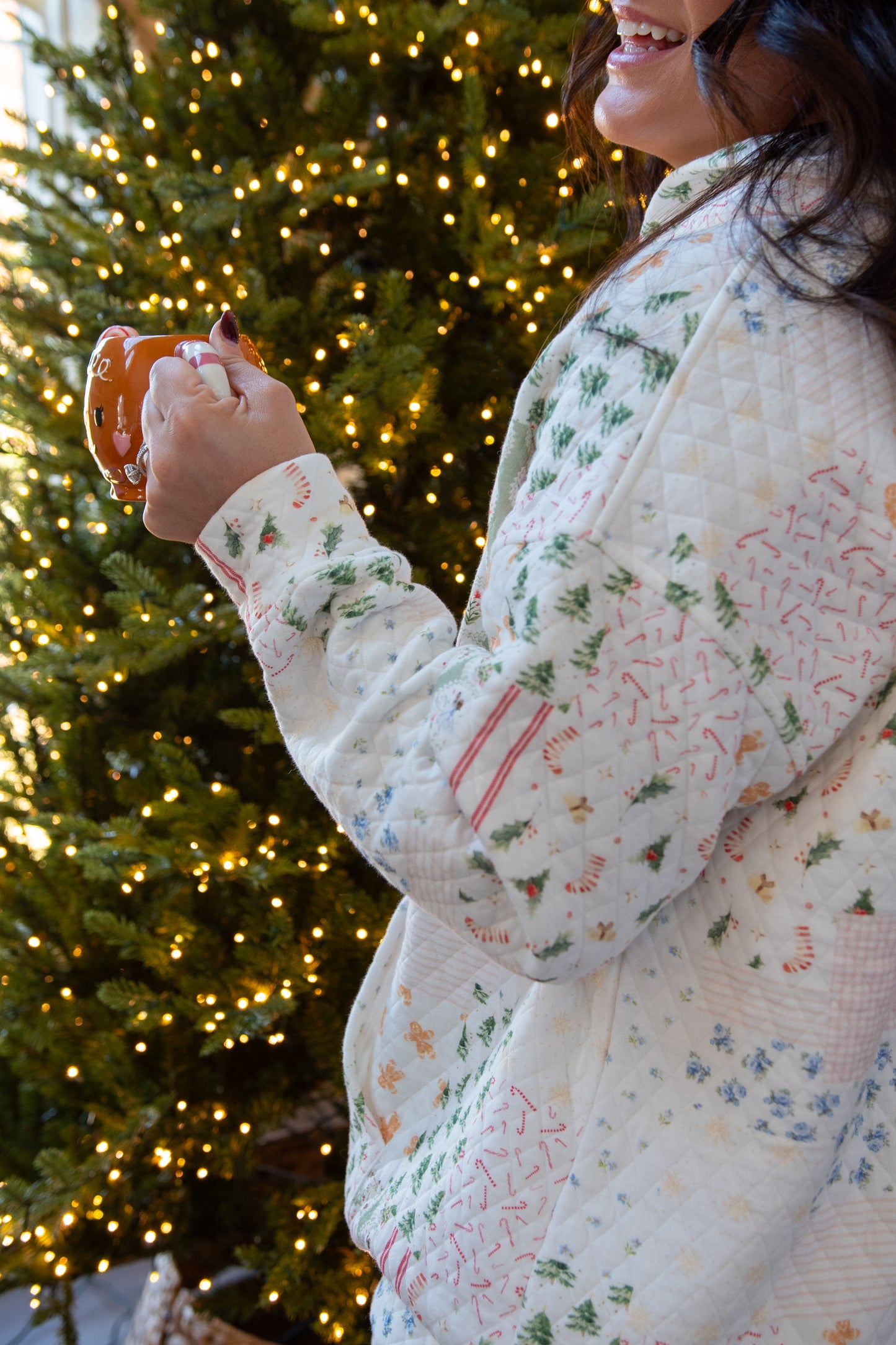 Making Spirits Bright Quilted Hoodie