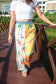 Elastic Waist Tropical Pant