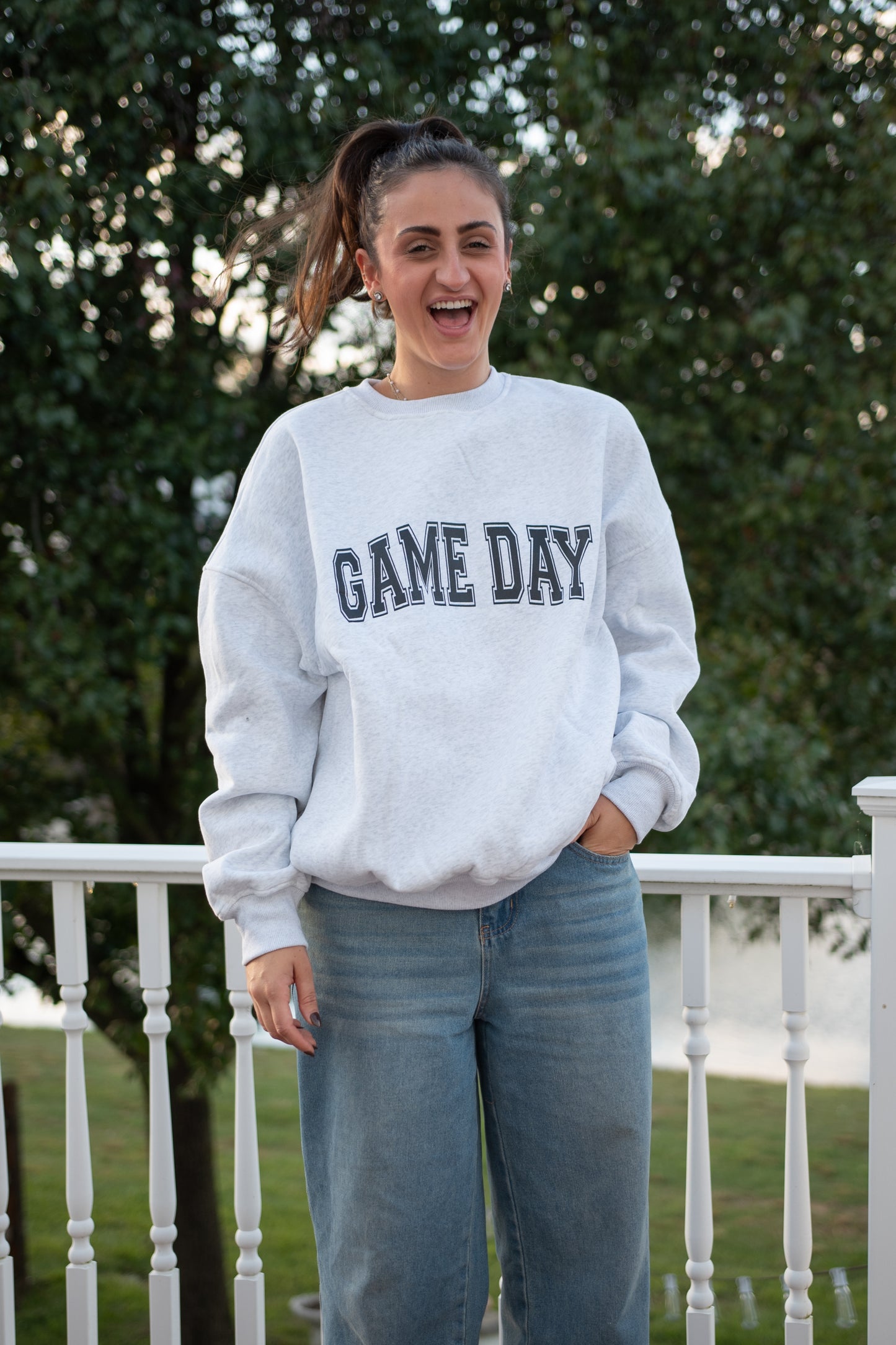 Game Day Crew Neck - Pearl Gray