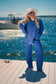Varsity Lounge Pant- Royal Blue