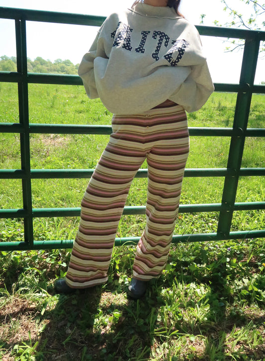 Coastal Candy Knit Pants- Brown