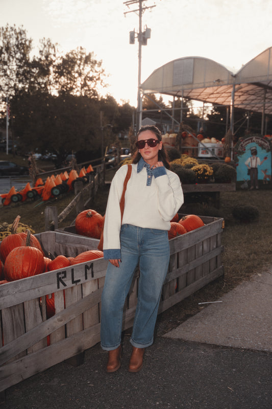 Blair Denim Contrast Sweater