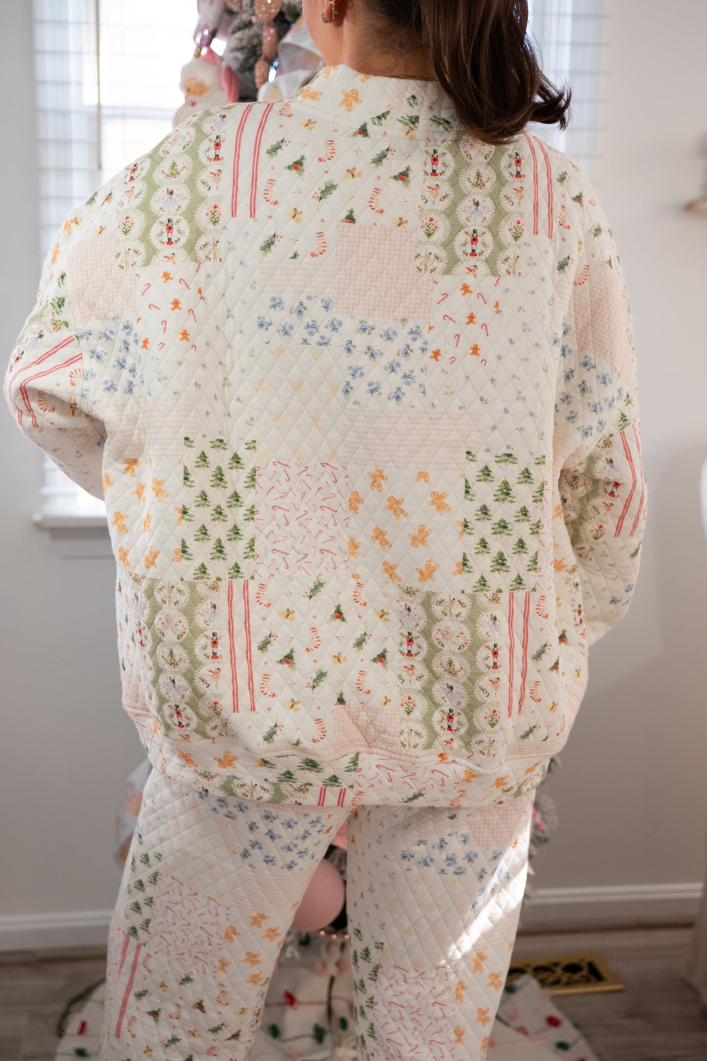 Making Spirits Bright Quilted Mock Neck