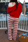 Coastal Candy Knit Pants- Red RESTOCKED