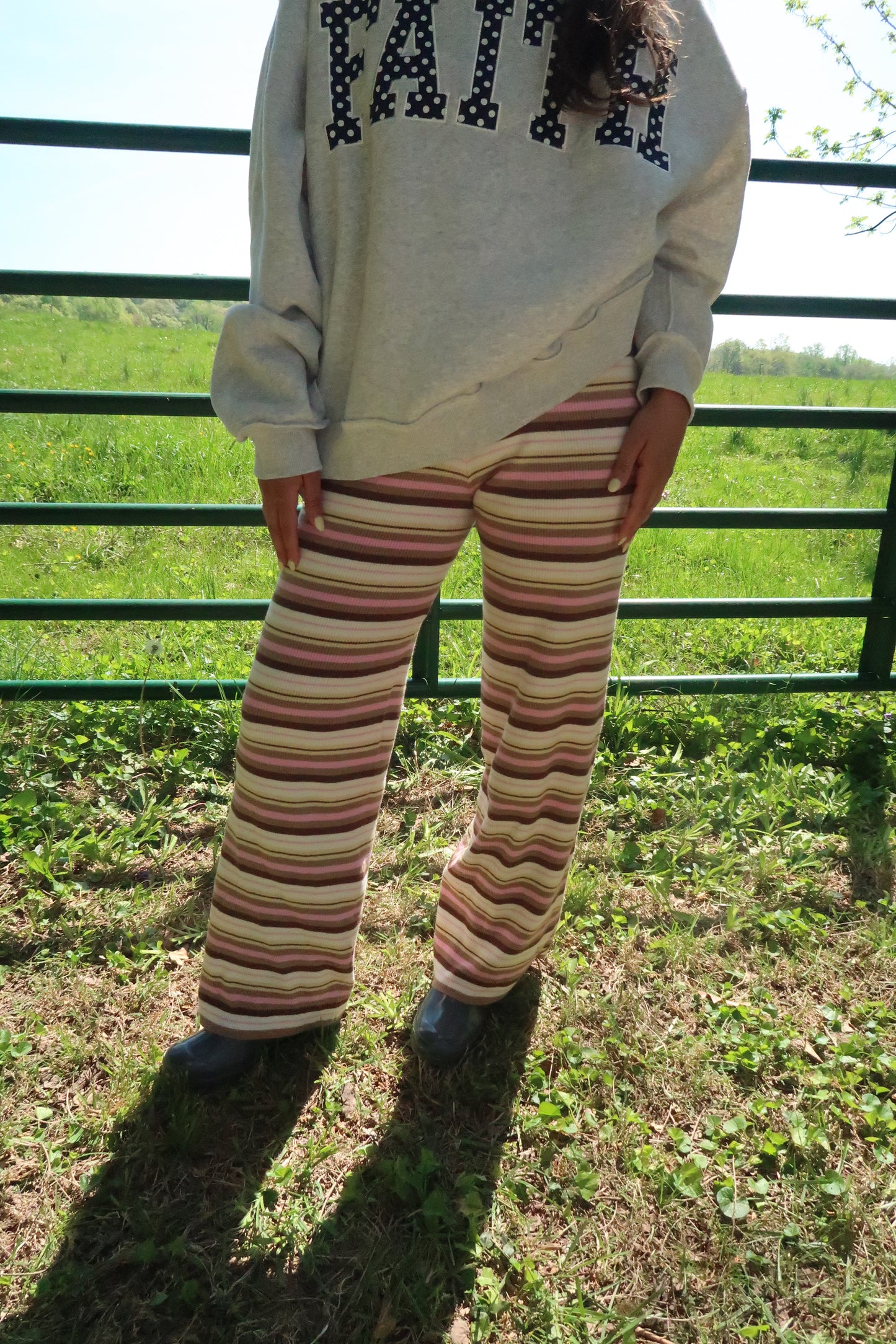 Coastal Candy Knit Pants- Brown