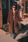 Aspen Faux Fur Coat- Brown