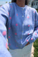 Polka Darling Cardigan- Periwinkle