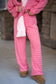 Varsity Lounge Pant-Red/Pink