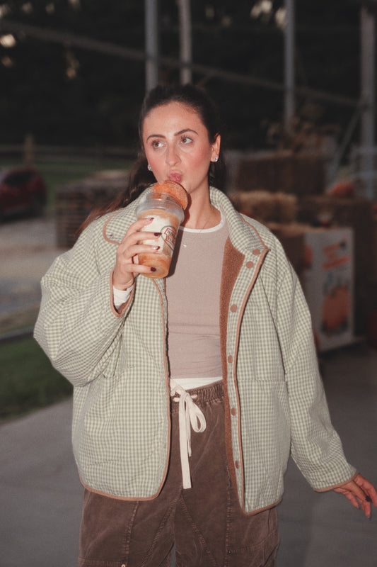 Double Blessings Gingham Reversible Jacket