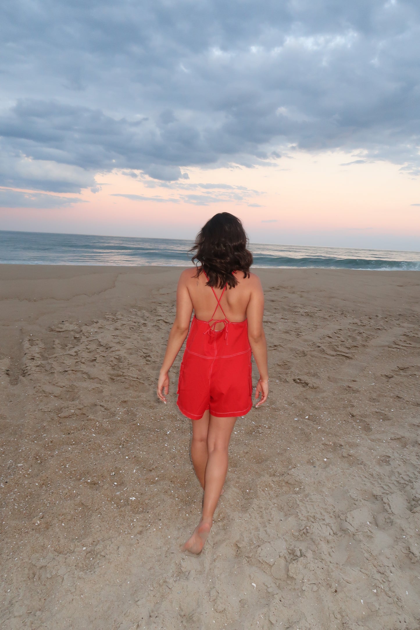 Red Cargo Romper